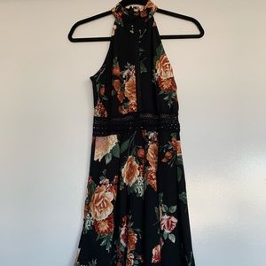 Stretchy High Neck Cocktail Dress